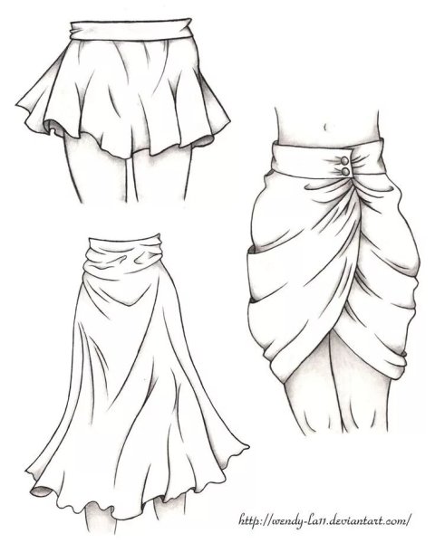 Одежда для срисовки карандашом