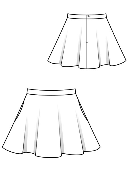 Юбка раскраска