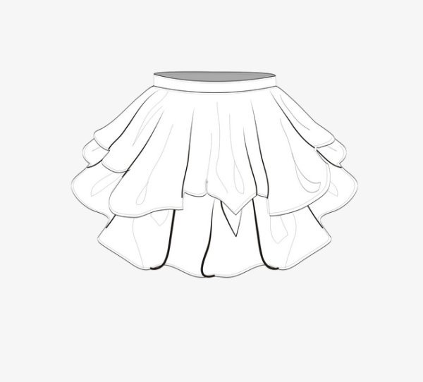 Пышная юбка нарисованная