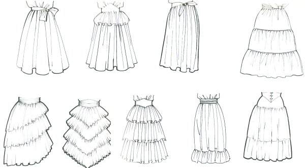 Одежда для рисования юбки