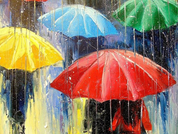 Ольга Дарчук картины зонты