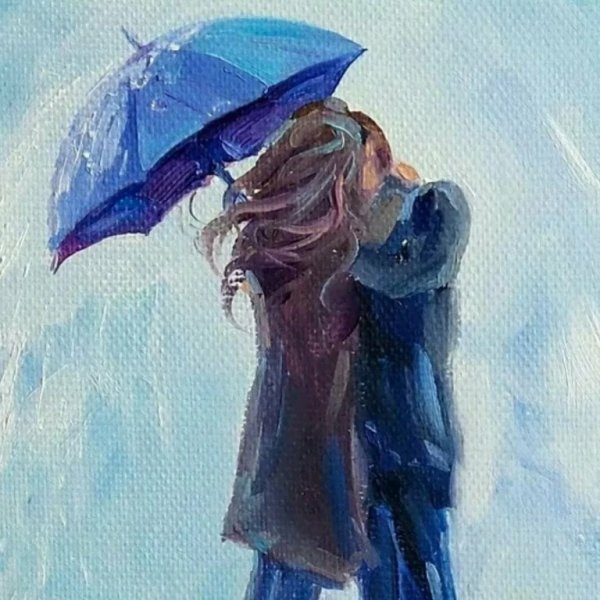 Влюбленные под зонтом