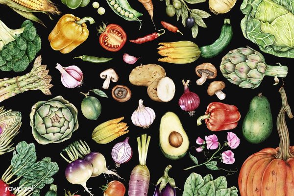 Нарисовать овощи