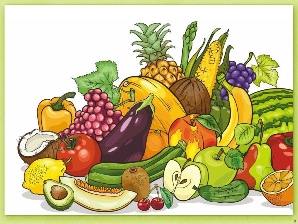 Иллюстрации овощей и фруктов для детей