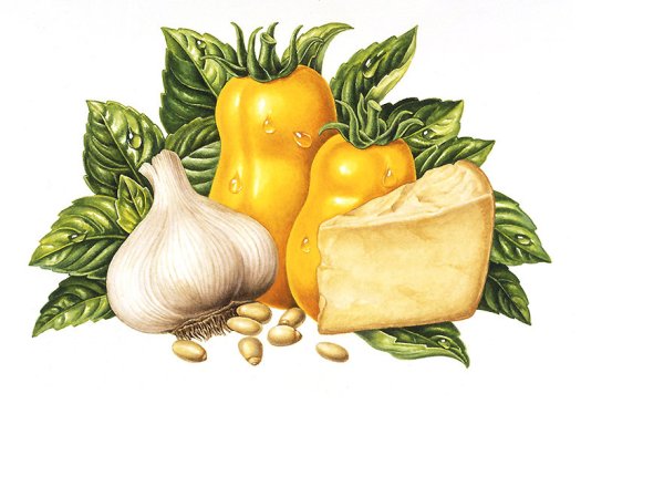 Натюрморт из овощей и фруктов для детей