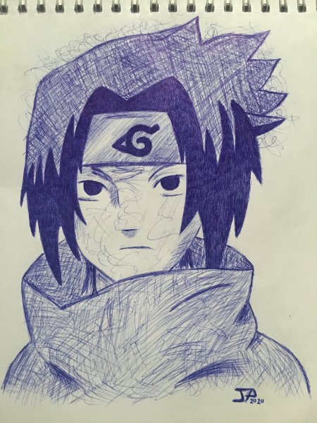 Эскизы Саске из Наруто