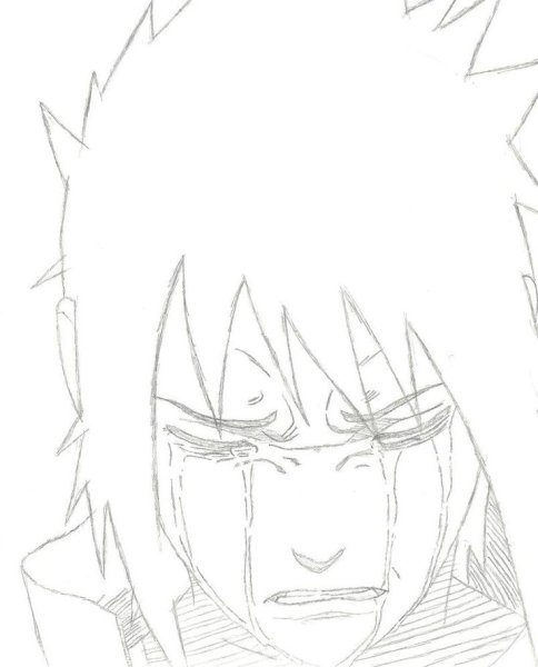 Саске карандашом Саске