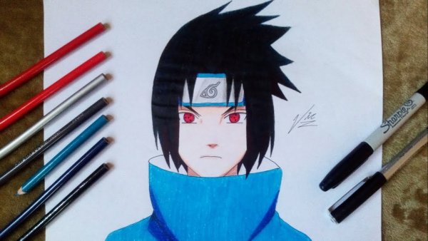 Саске для рисования в аниме Наруто