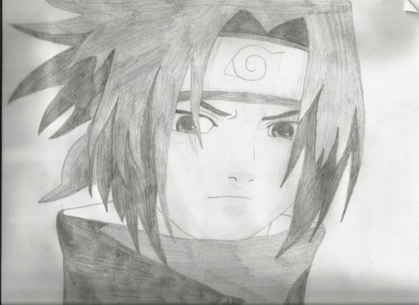Аниме для срисовки Наруто Саске