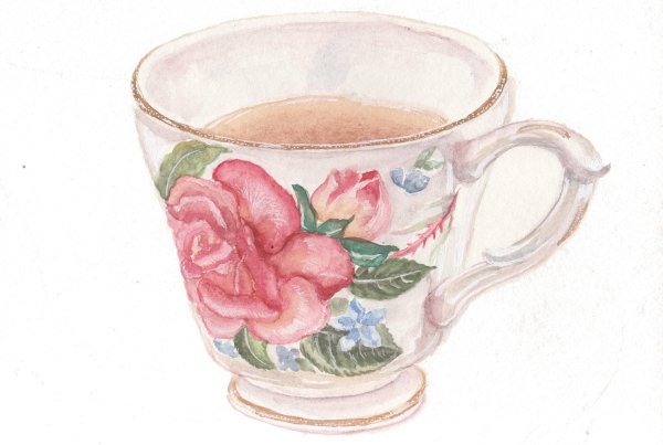 Кружка акварельными карандашами