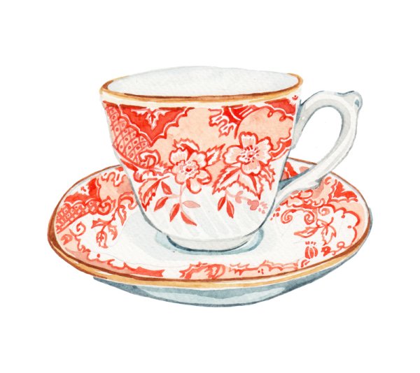 Чайный набор акварель