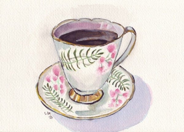 Чайные кружки нарисованные