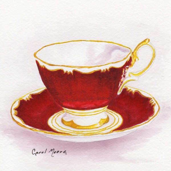 Кружка с блюдцем рисование