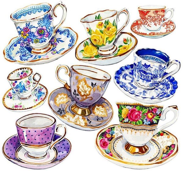 Декупаж чайных чашек