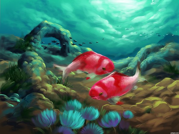 Подводный мир живопись