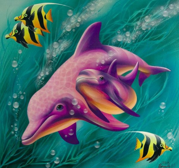 Картины с дельфинами