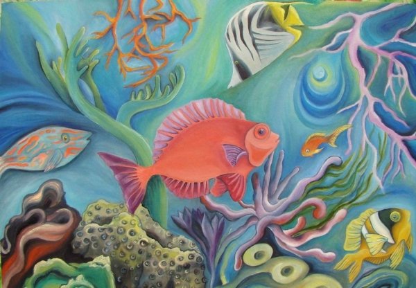 Рисование для детей подводный мир