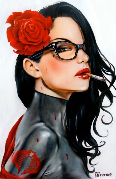 Нарисованные дерзкие девушки