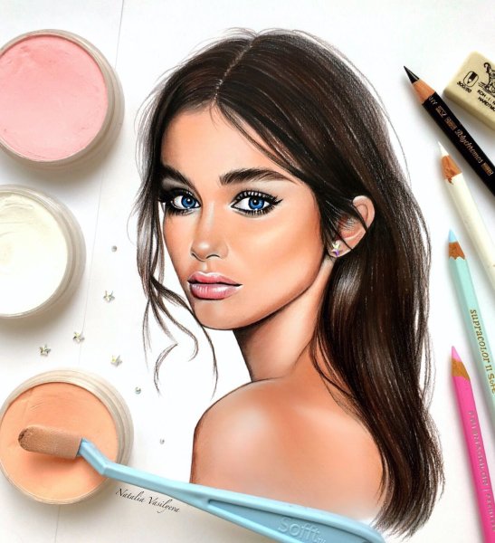 Макияж иллюстрация