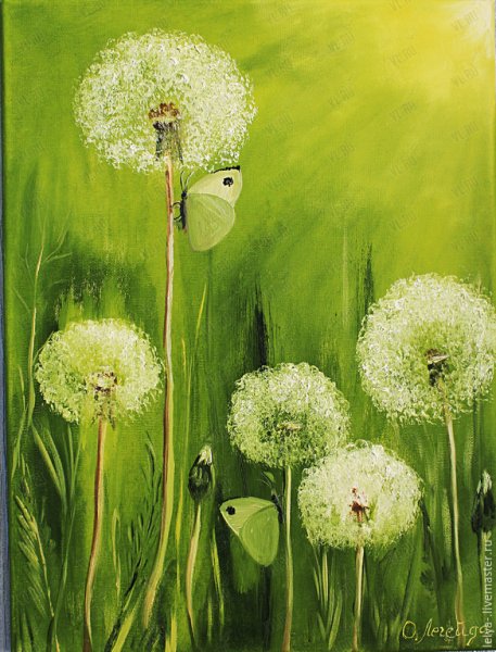 Живопись Ларисса Гамильтон , одуванчики