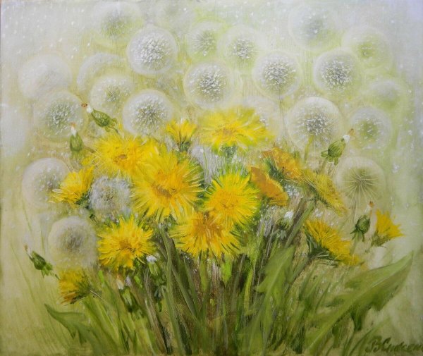 Одуванчиковое поле Моне