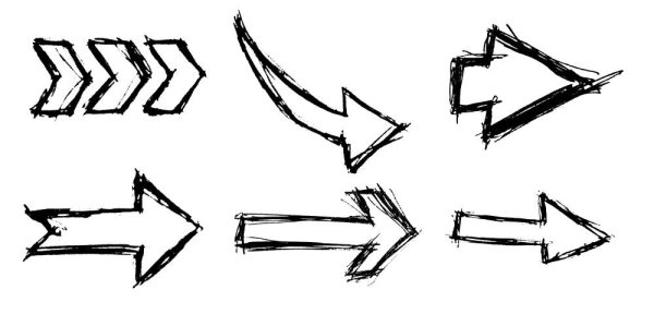 Стрелочка карандашом