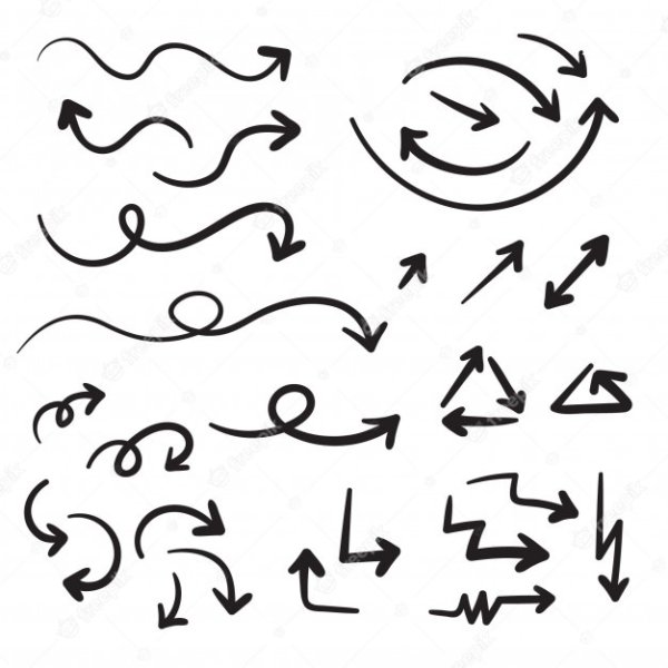 Стрелочка нарисованная