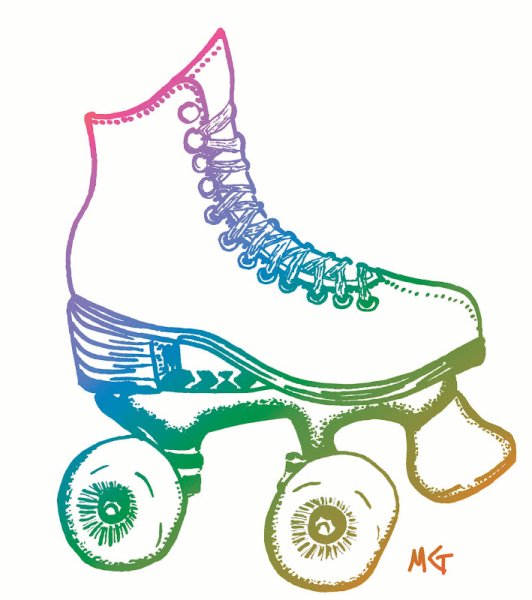 Роликовые коньки иллюстрация