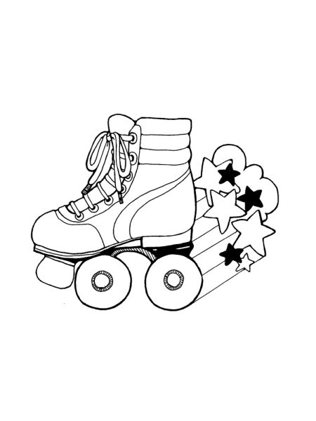 Нарисованные ролики вид спереди