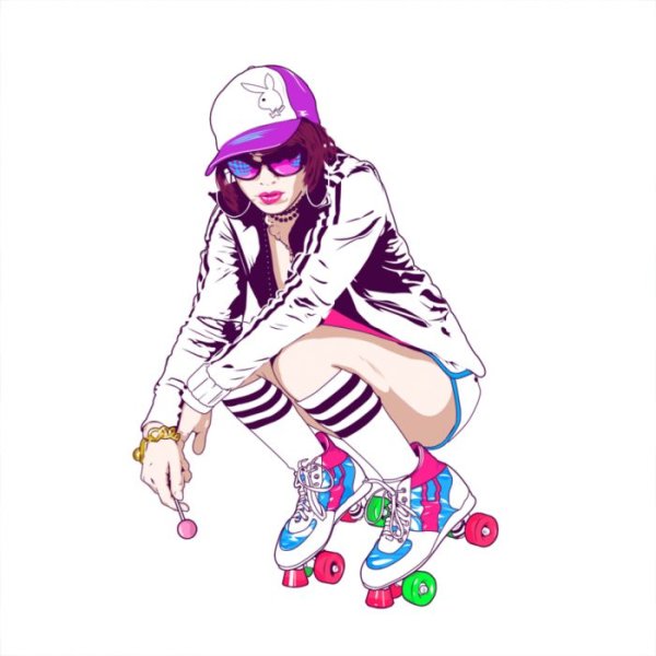 Крутая девушка арт