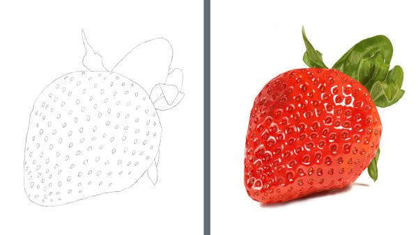 Клубника узор