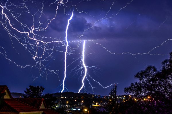 Красивая молния