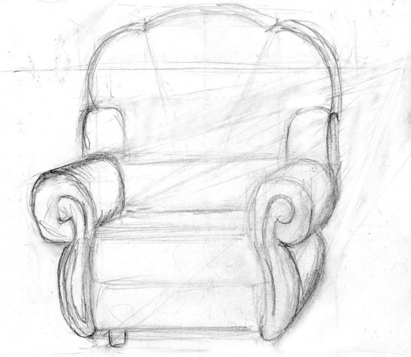 Интерьер кухни Наброски