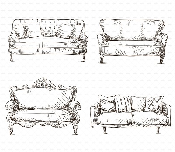 Скетч мягкой мебели