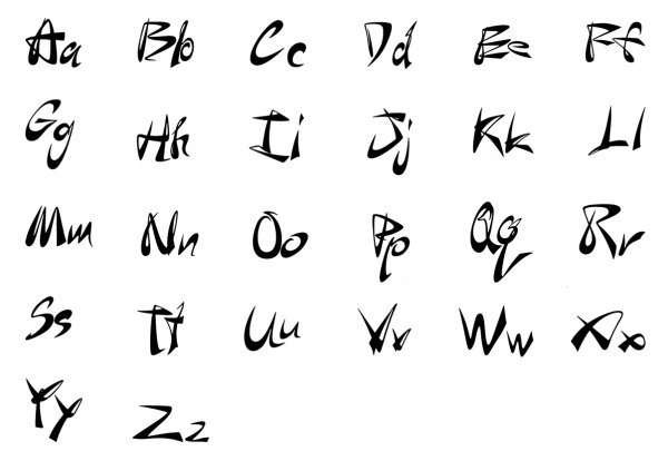 Красивые буквы для тату