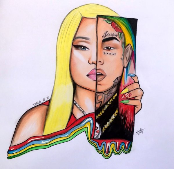 Ники Минаж нарисованная