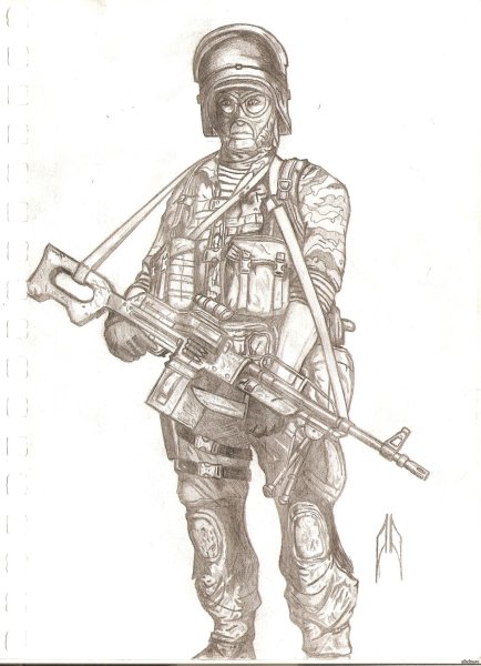 Военные рисунки карандашом