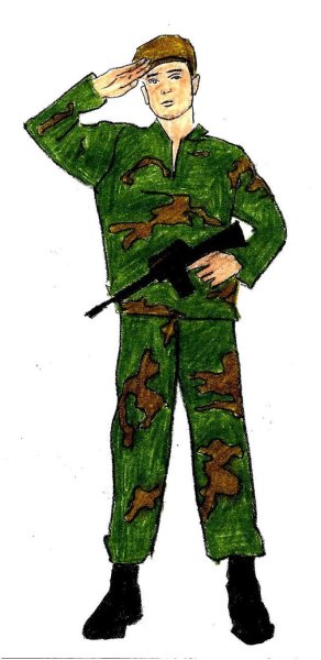 Рисование солдат