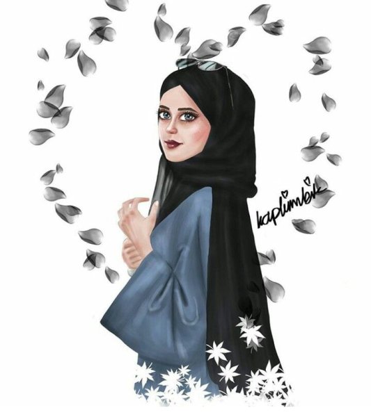 Девушка в платке арт