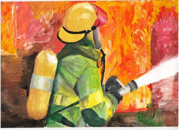 Рисунок на тему пожар