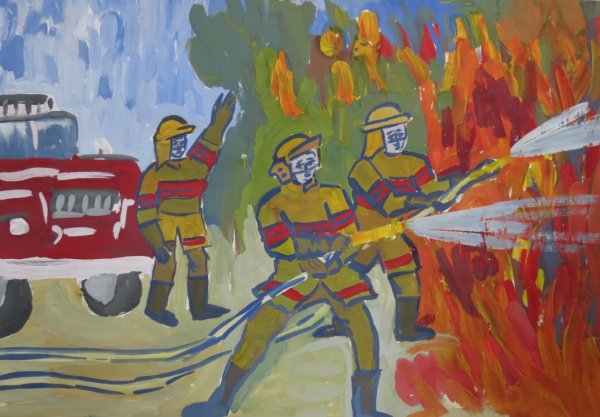 Пожарный рисунок