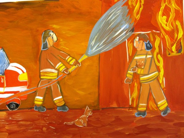 Рисунки на противопожарную тематику