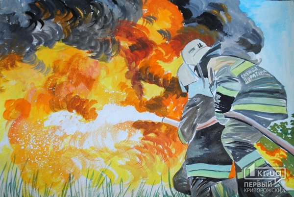 Рисунки на пожарную тематику