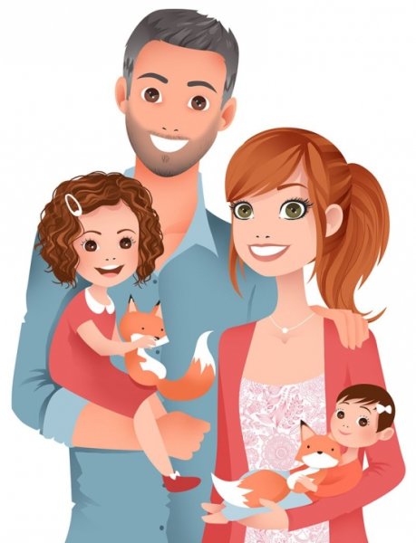 Семья мультяшная