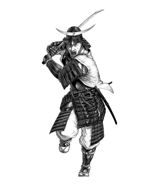 Графическое изображение самурая