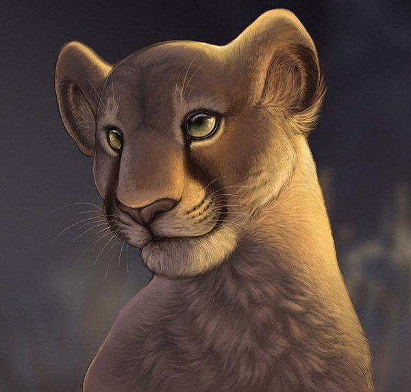 Львица арт красивая