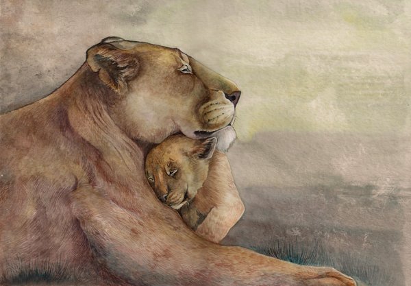 Львица и Львенок арт