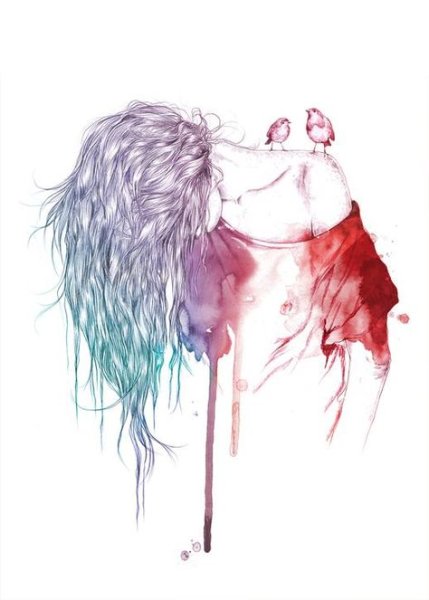 Грустные арты карандашом