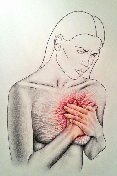 Абстракция карандашом одиночество