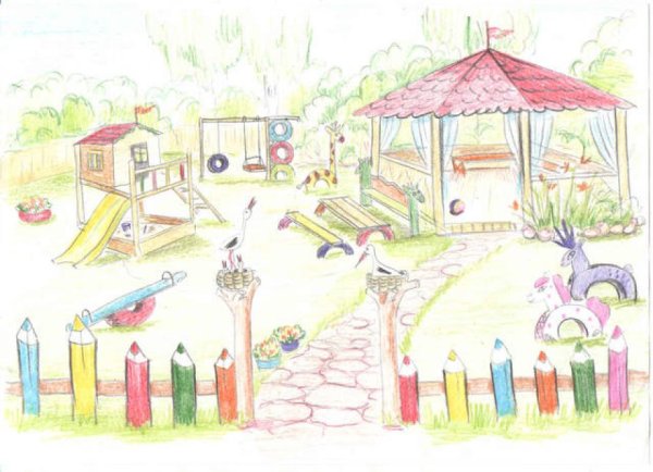Рисование мой двор